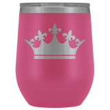 Queen Tiara Laser etched Wine Tumbler