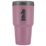 Laser etched Knight 30 Ounce stainless steel Vacuum insulated hot and cold beverage Tumbler