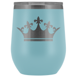 Queen Tiara Laser etched Wine Tumbler