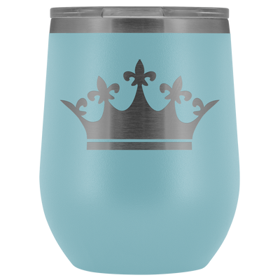 Queen Tiara Laser etched Wine Tumbler