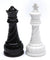 Chess King Queen Salt and Pepper Shaker Set - Black and White
