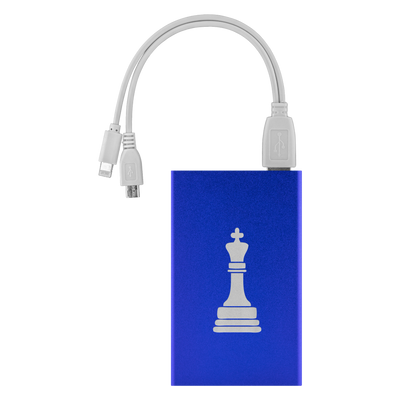 Chess King laser etched Lithium-Ion power bank